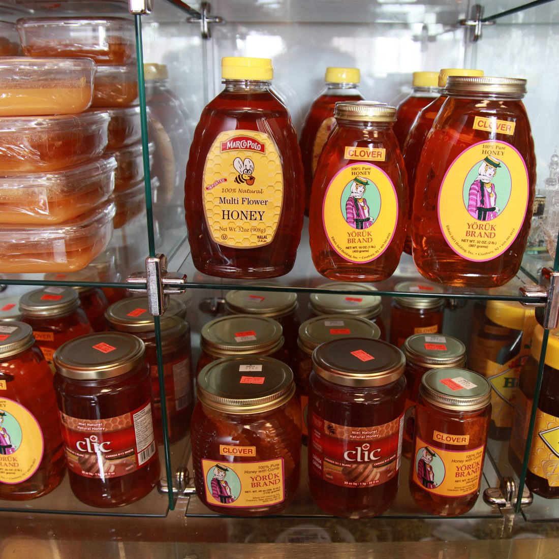 Local honey display