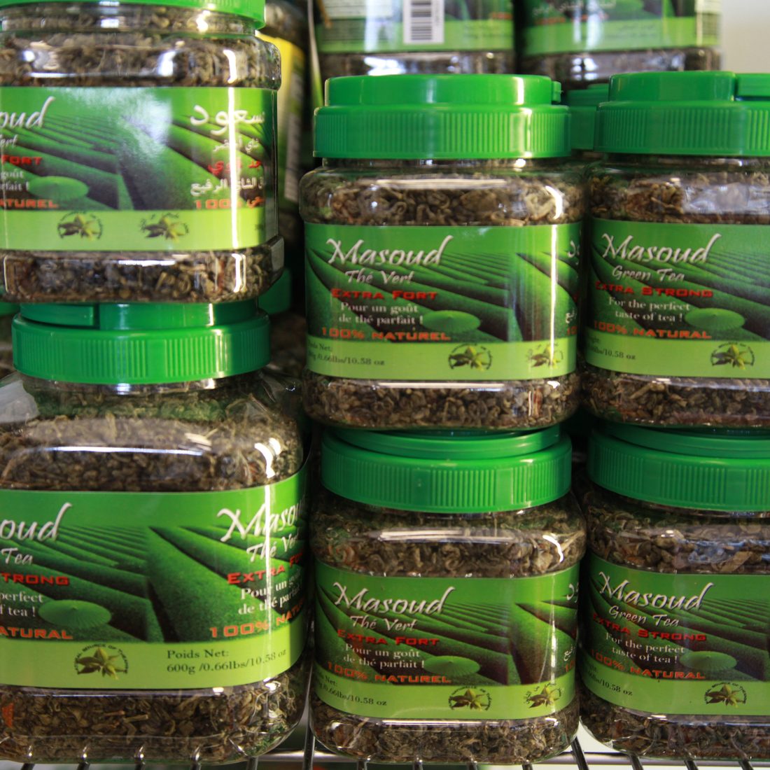 Masood green tea jars