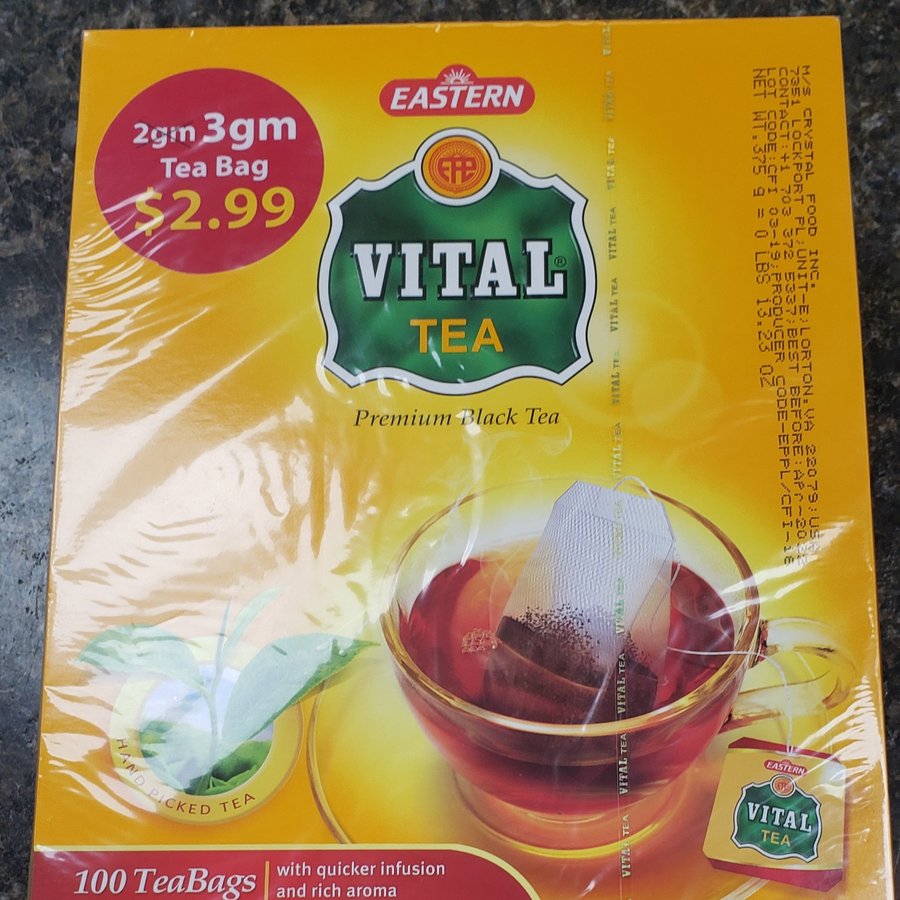 Vital Premium Black Tea, 100 bags
